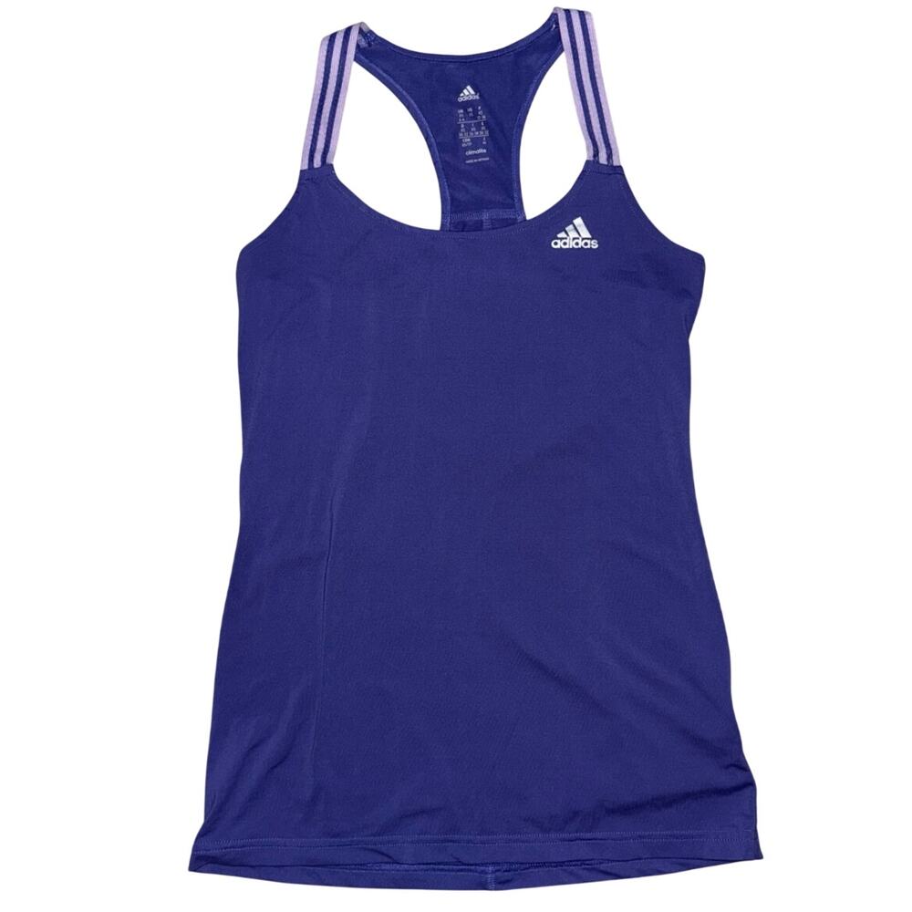 Adidas Purple Workout Halter Tank Top Size XS 4-6 women’s workout gym shirt